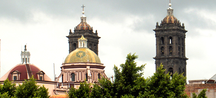 Casona de la china poblana et sa vue extraordinaire de la Cathedral de Puebla